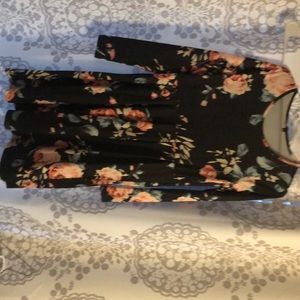 Floral long sleeve dress